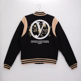 TAKE CARE VARSITY JACKET BLACK