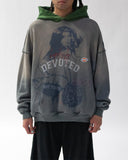 "Pep Rally" Two-Toned Reverse Stitch Hoodie (Green)