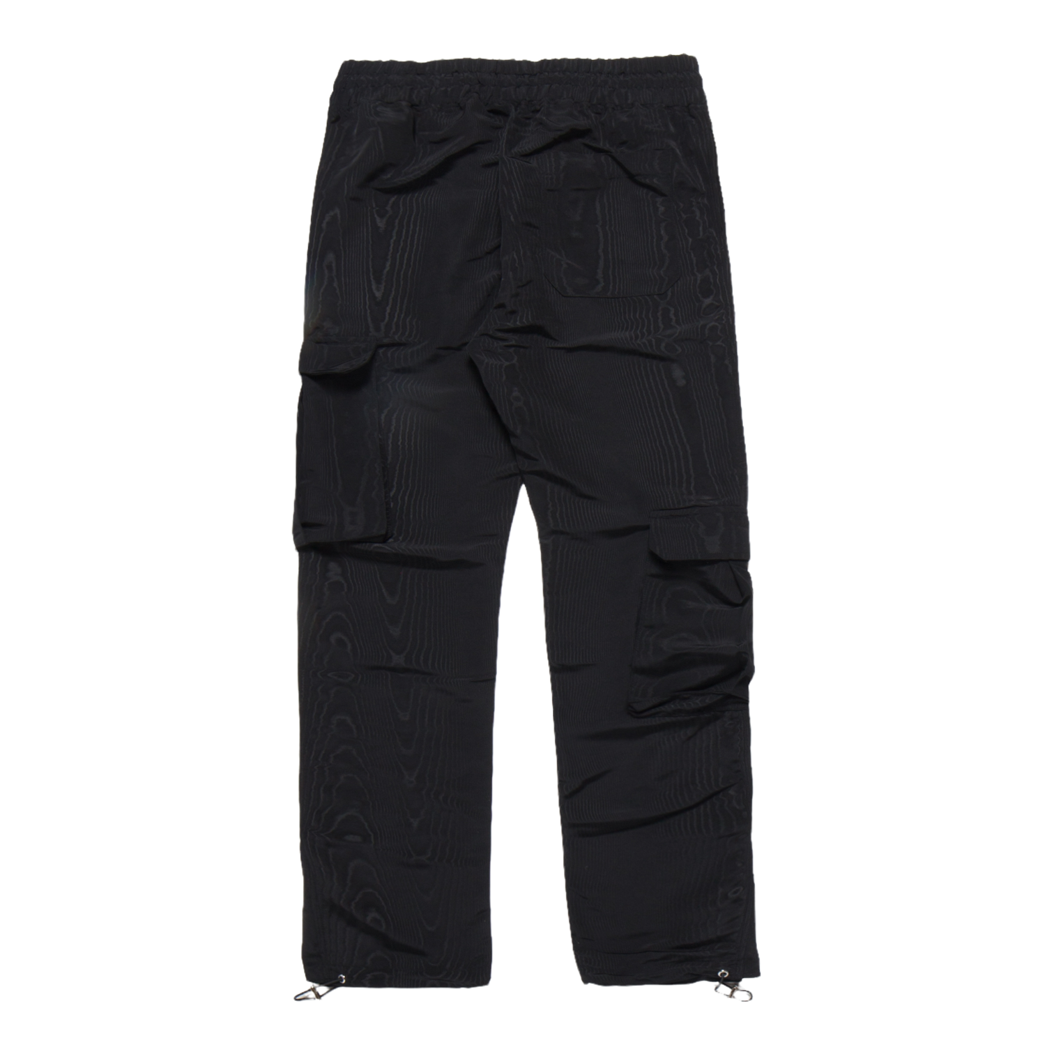 Black Woodgrain Nylon Pant