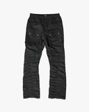 EPTM RUCHED FLARE PANTS-BLACK