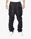 EPTM RUCHED FLARE PANTS-BLACK