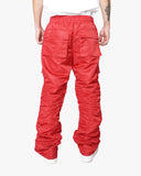 EPTM RUCHED FLARE PANTS-RED