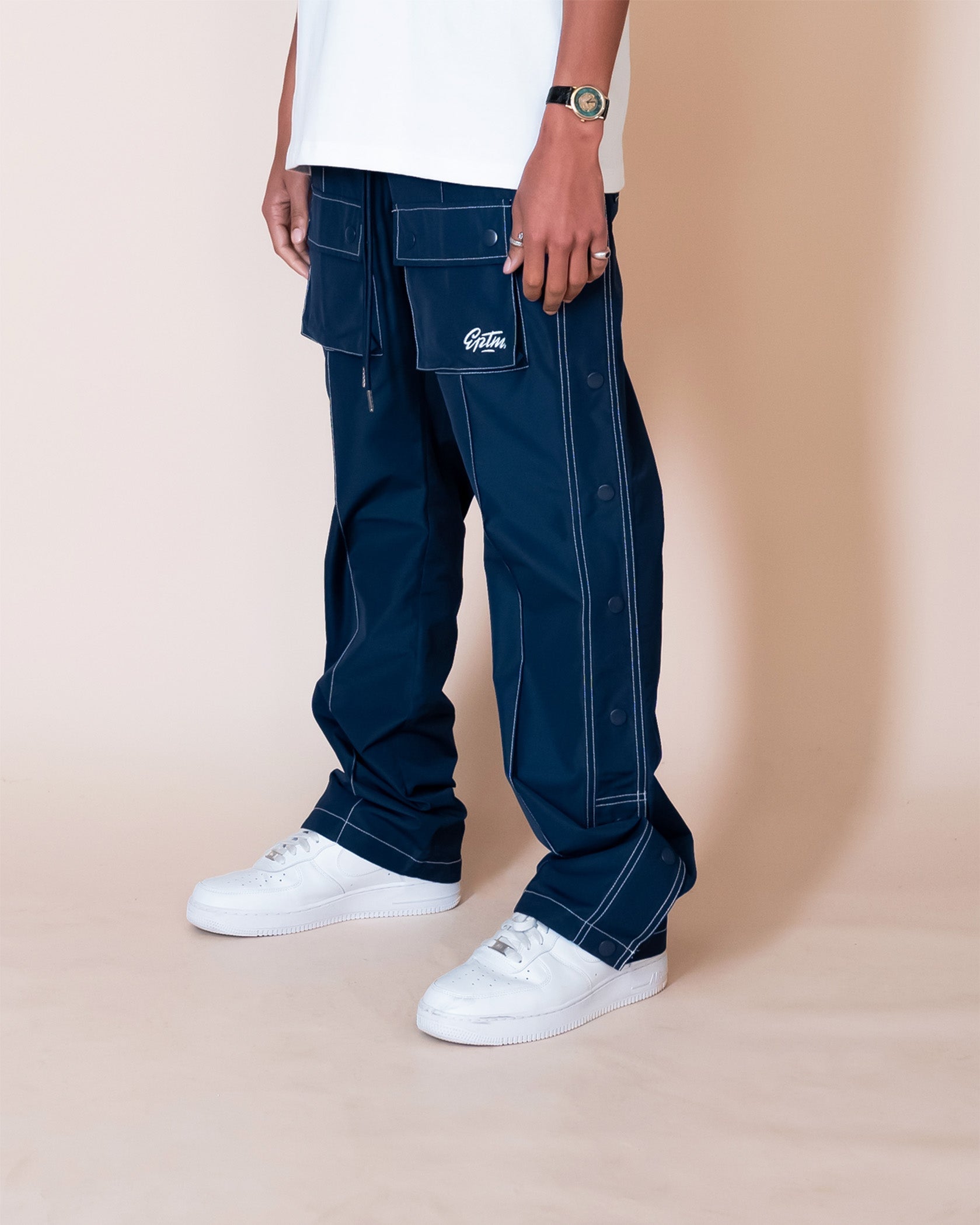 EPTM CENTRAL SNAP PANTS - NAVY