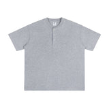 Heavyweight 320g Cotton Henley Oversized Tee