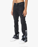 EPTM SNAP FLARED DENIM-BLACK