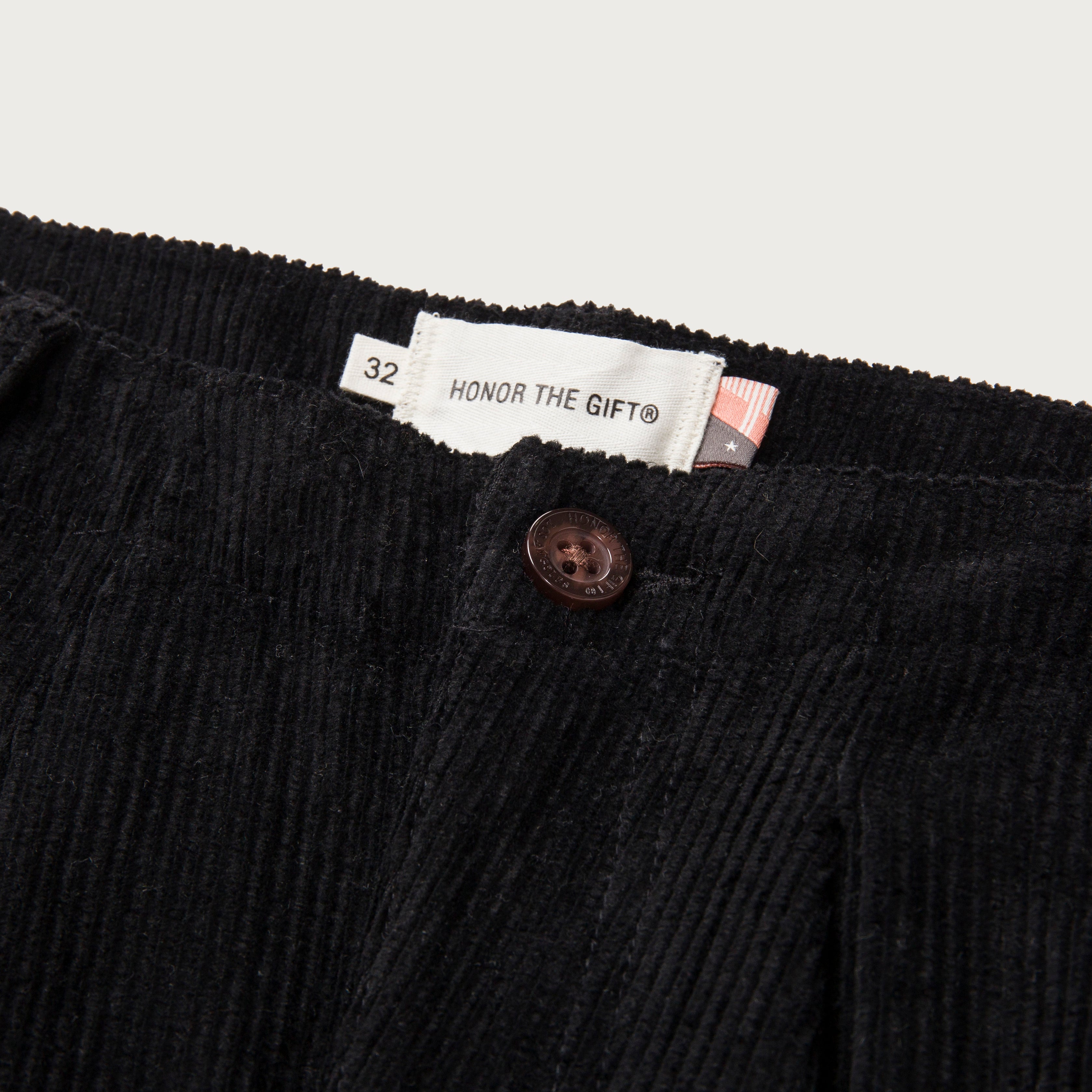 Corduroy Trouser Pant - Black