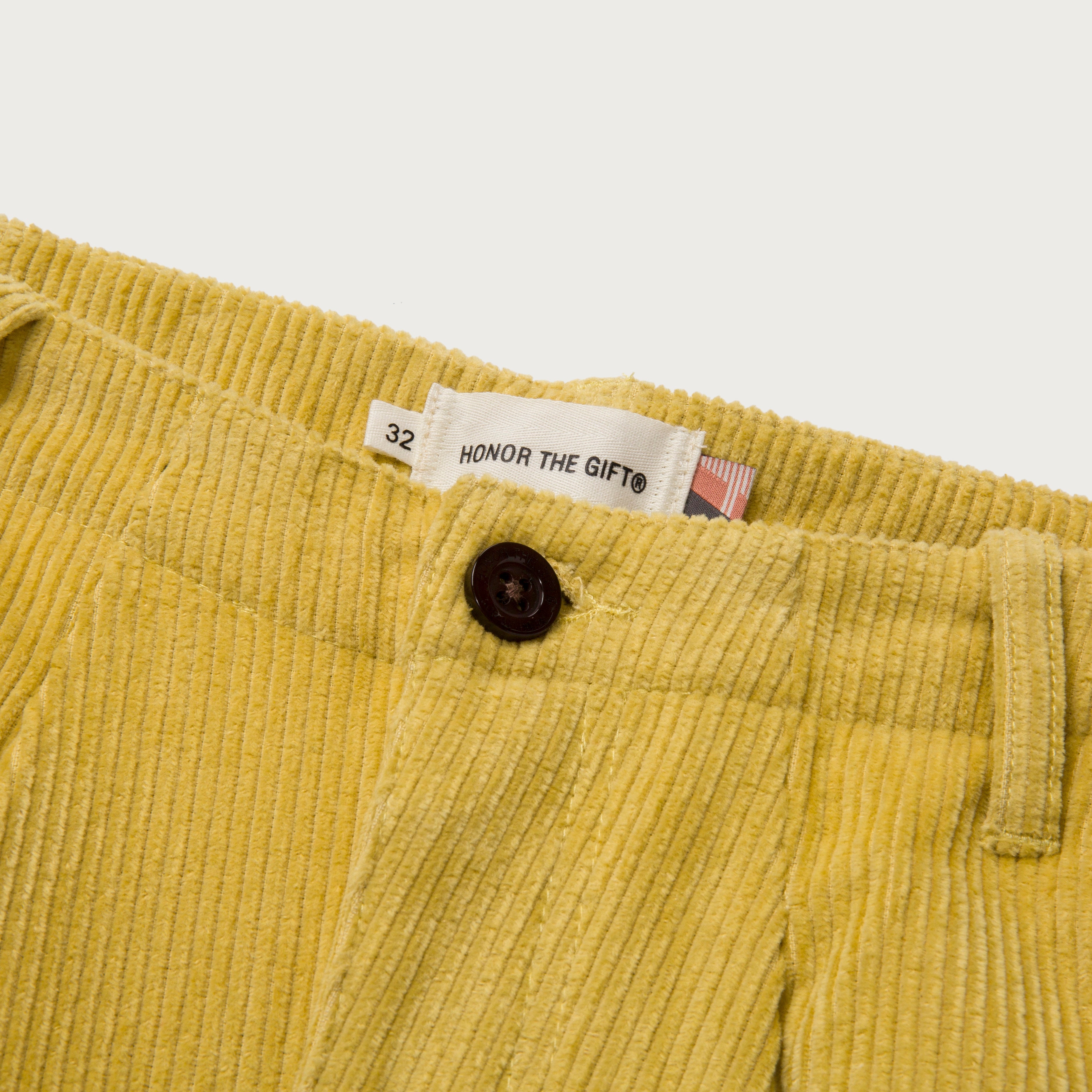 Corduroy Trouser Pant - Yellow