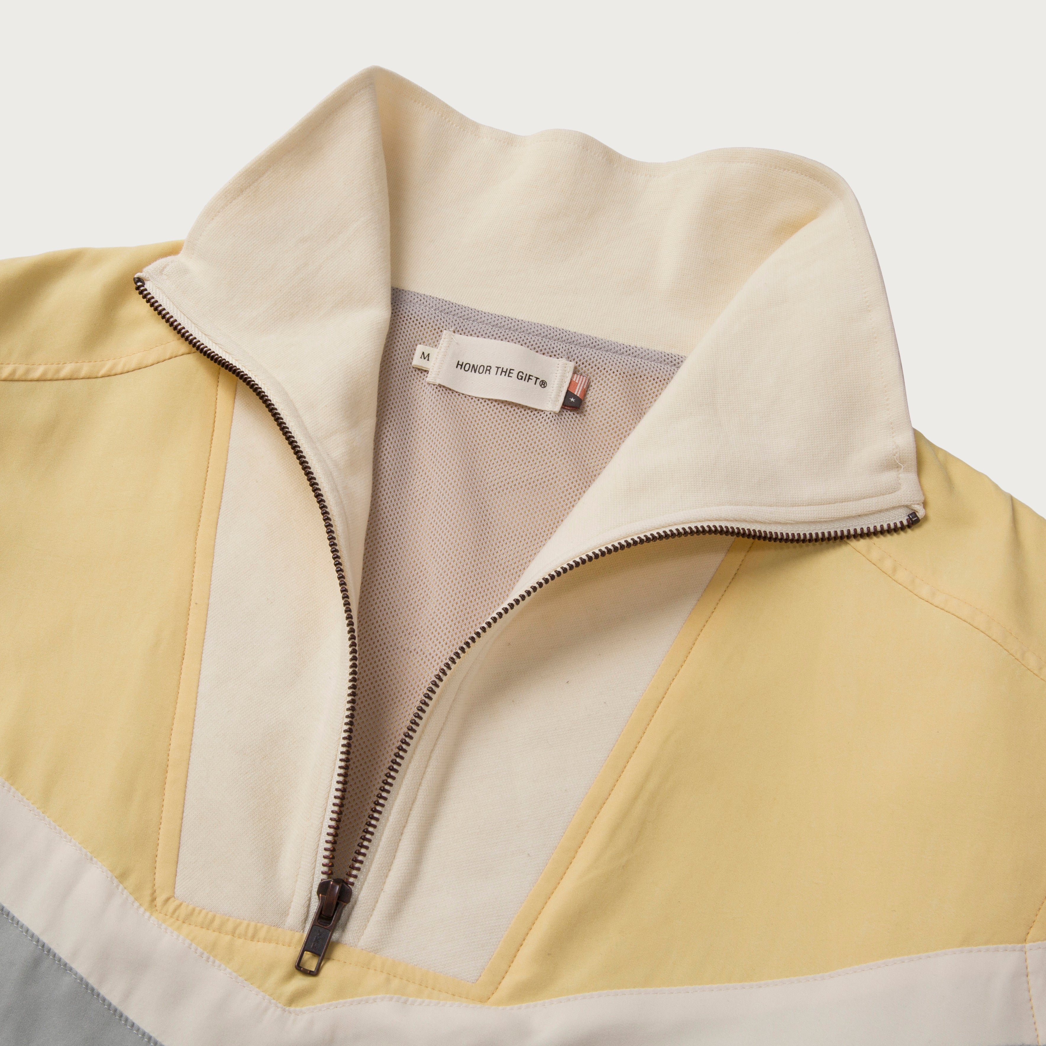 Brushed Poly Track Anorak Jacket - Bone