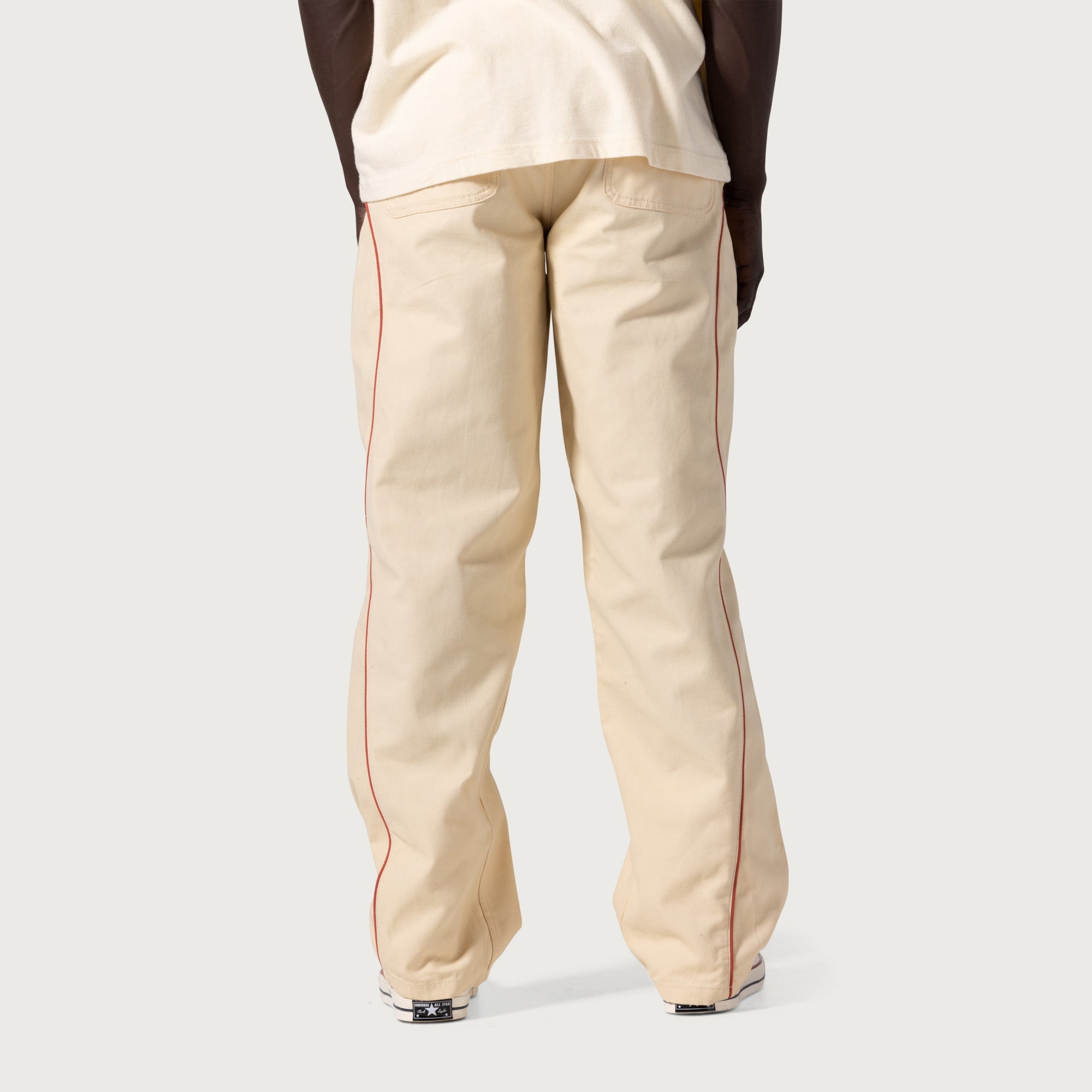 Canvas Piping Pant - Bone