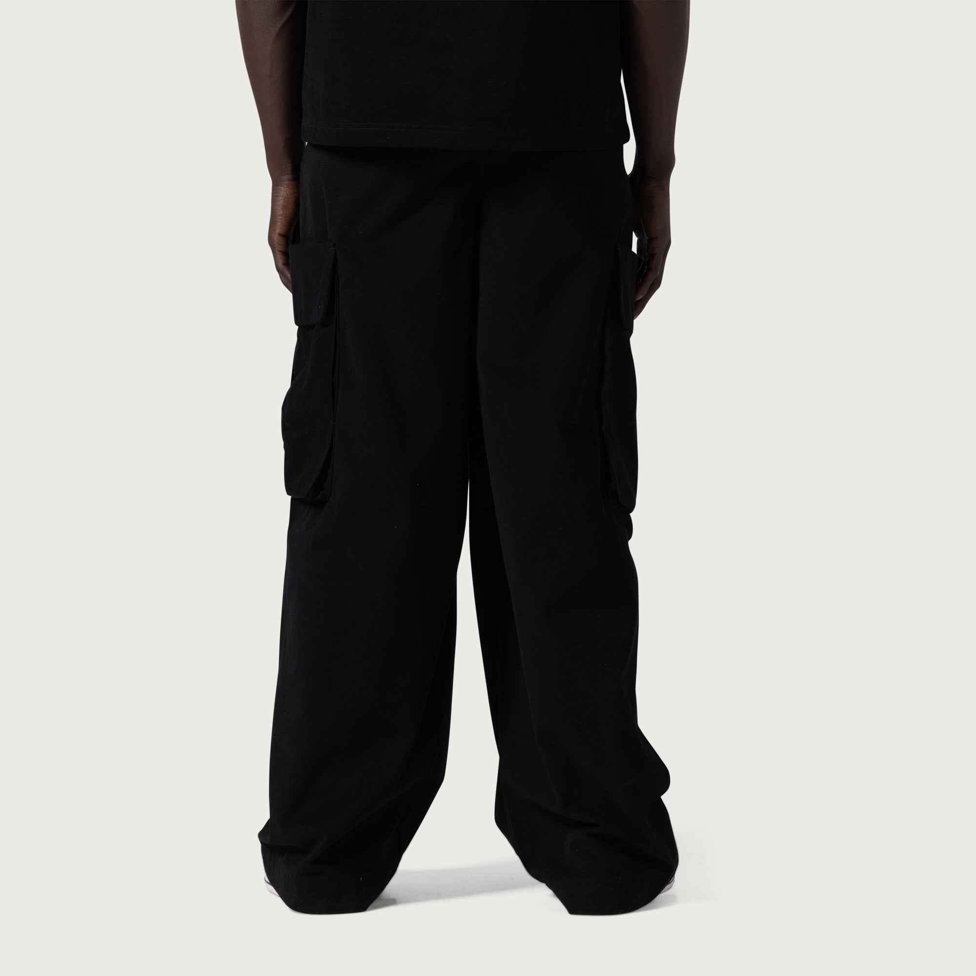 Wide Leg Cargo Pant - Black