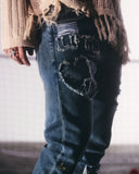 "Emma" Curtain Fringe Denim (Blue Wash)