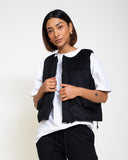 EPTM SUEDE BUBBLE VEST-BLACK