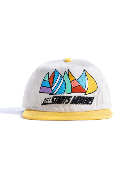 Sails Hat - Antique White/Yellow