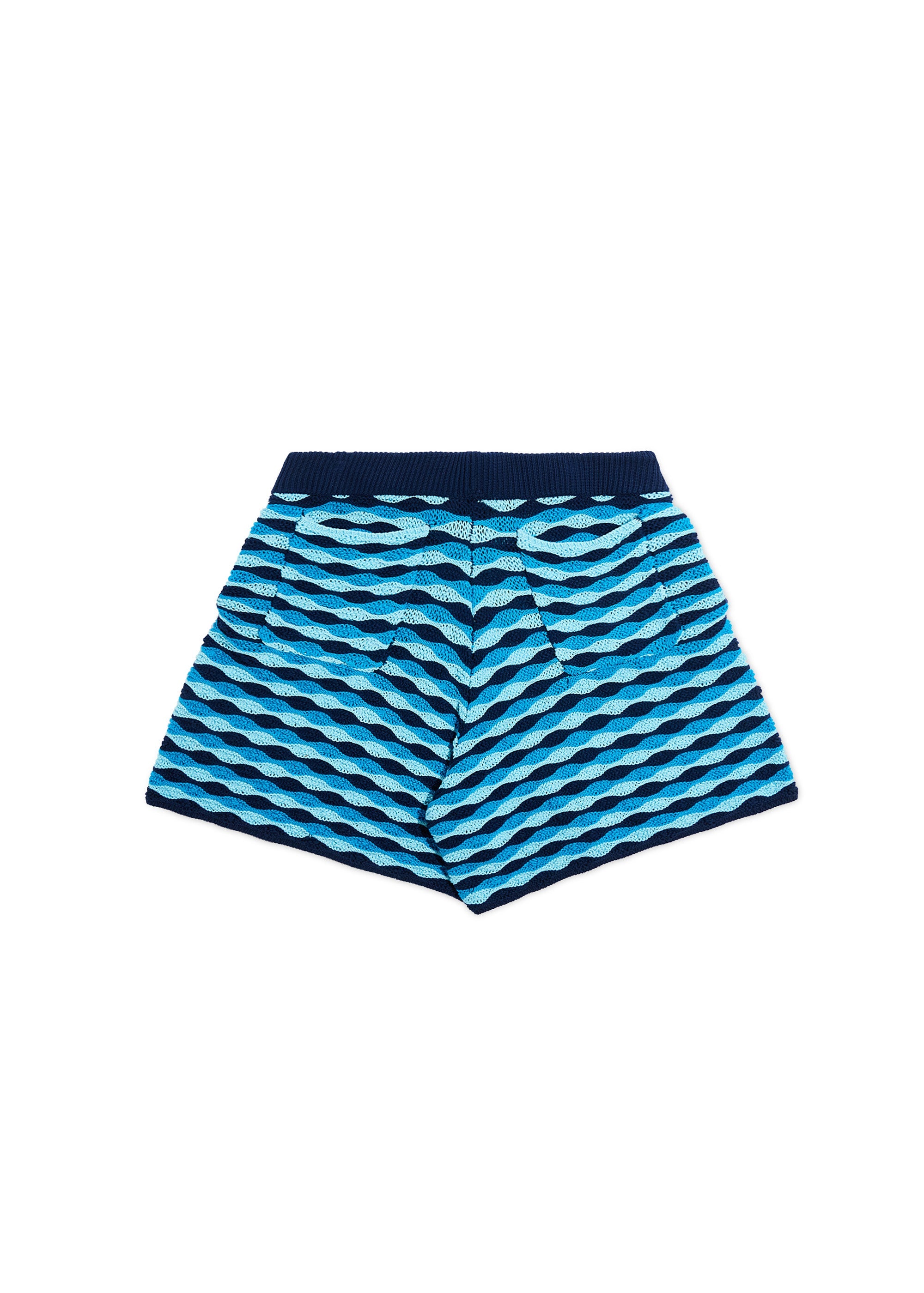 Beach Wave Crochet Short - Blue Wave