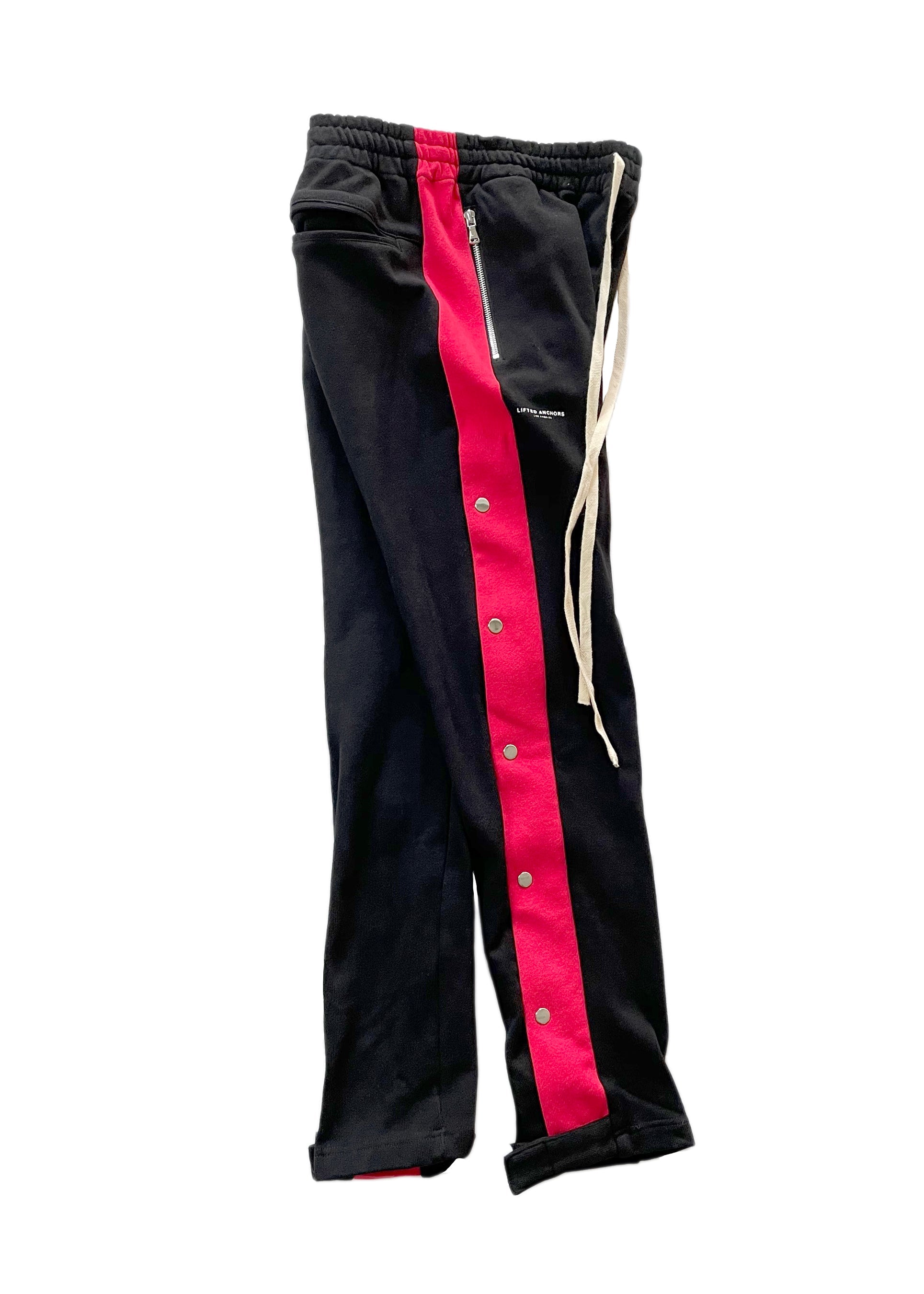 Alexander Snap Track Pants (Black/Red)