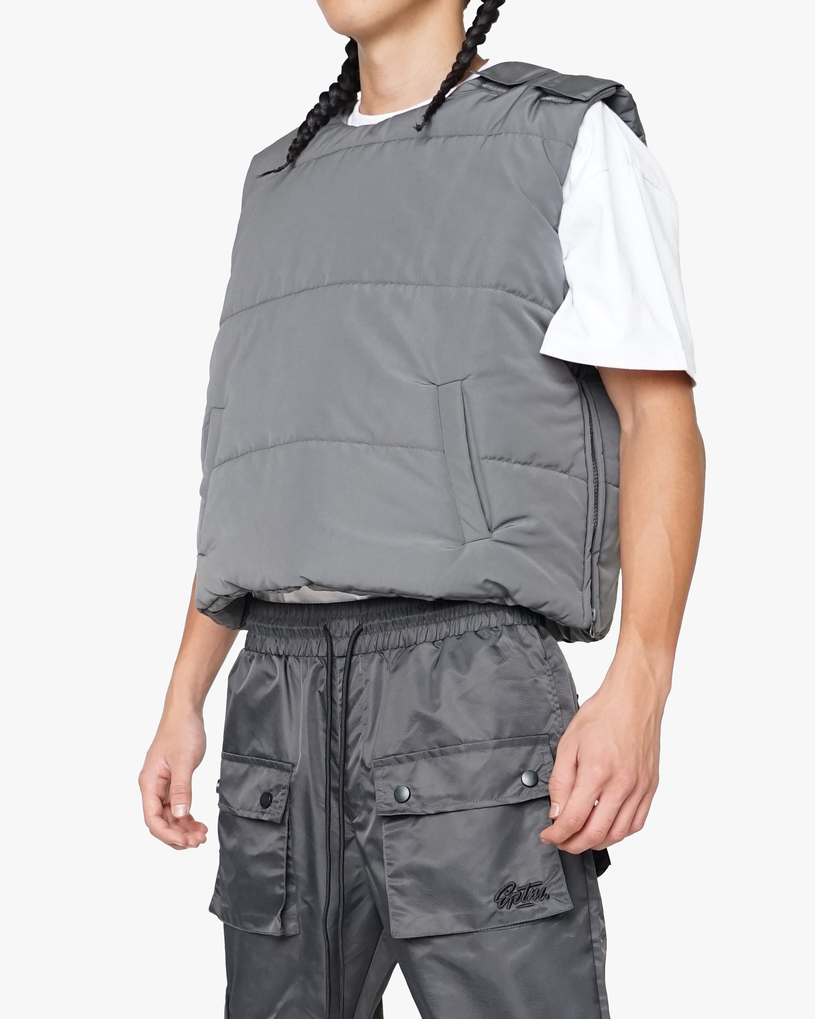 EPTM TACTICAL PUFFER VEST-GRAY