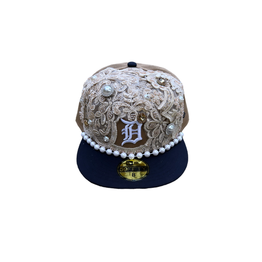 TAN / NAVY BLUE CUSTOM FITTED (8)