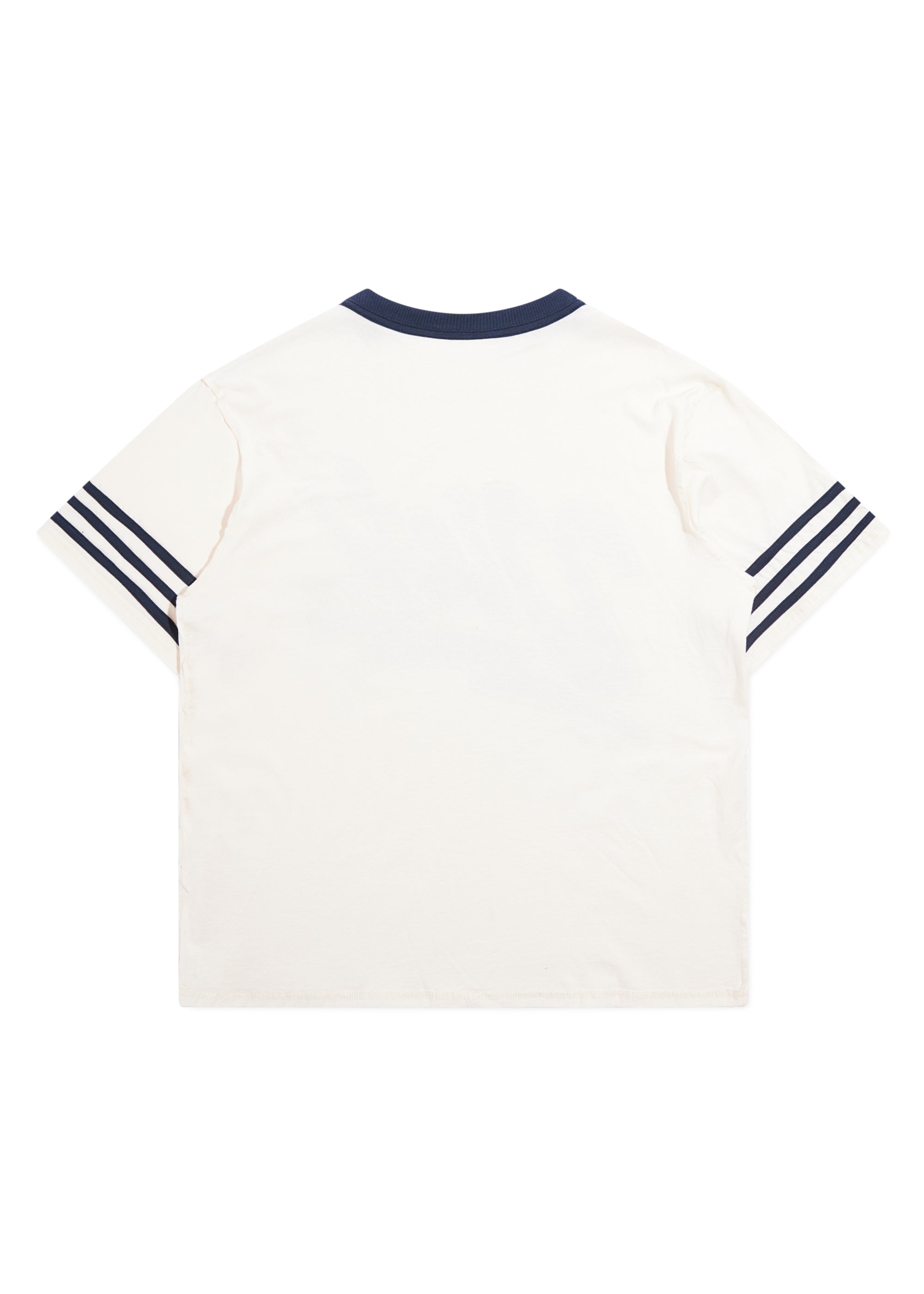 Striped Bolt Tee - White/Navy