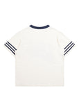 Striped Bolt Tee - White/Navy