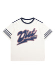 Striped Bolt Tee - White/Navy