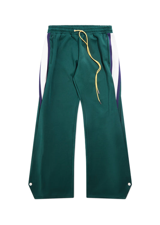 Striped Snap Pant - Hunter Green