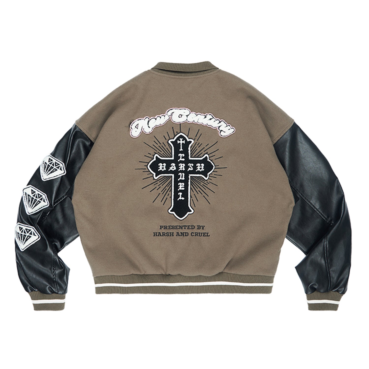 New Century Embroidered Varsity Jacket