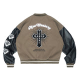 New Century Embroidered Varsity Jacket