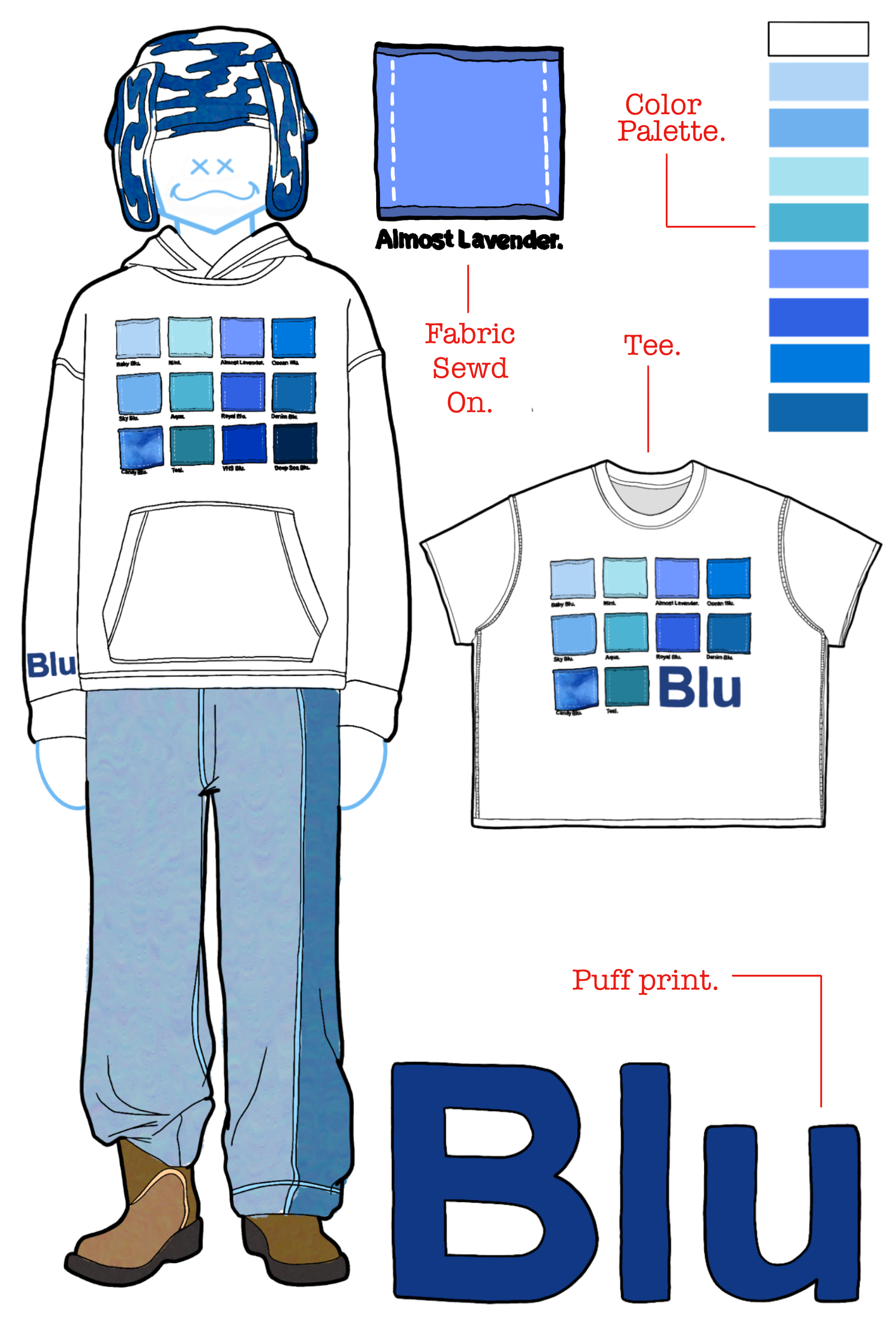 BLU COLOR PALLETE TEE