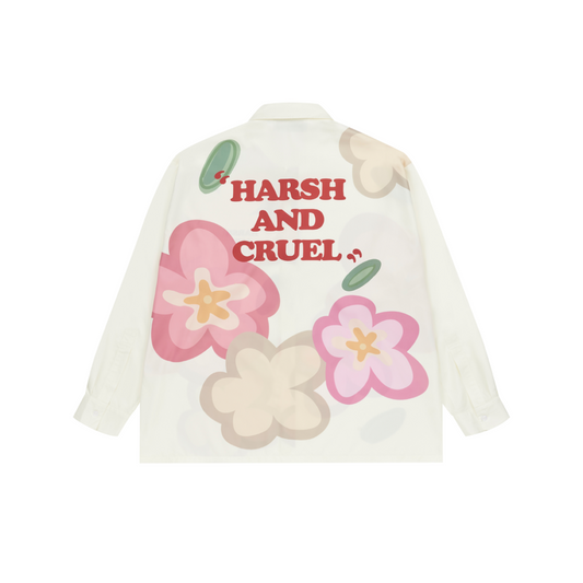 Handpainted Cartoon Flowers L/S Shirt