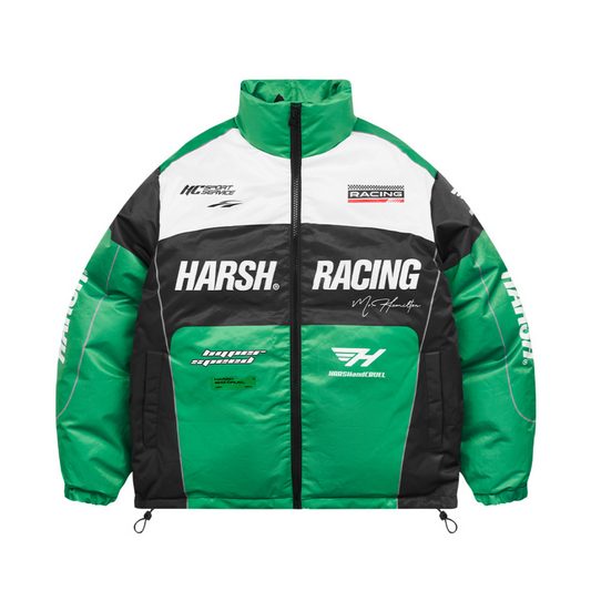 Retro Motorcycle Racing Down Jacket