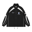 Splicing Loose Crest Logo Jacket