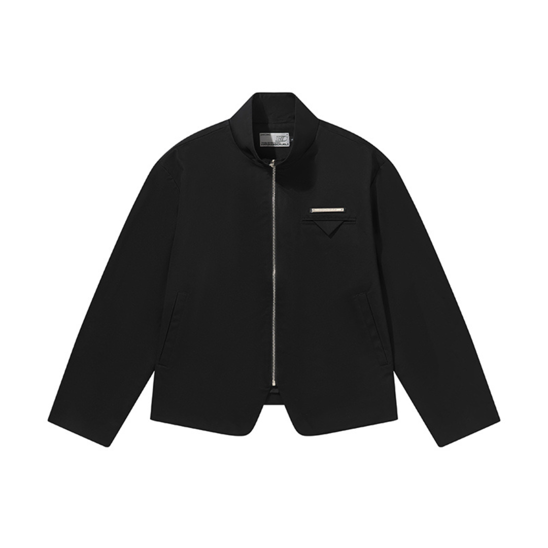 Stand Up Collar Twill Jacket