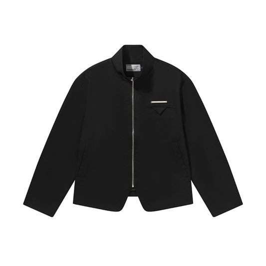 Stand Up Collar Twill Jacket