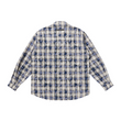 Distressed Checkered Zipper Shirt