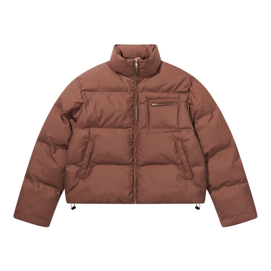 Contrast Zipper Padded Down Jacket