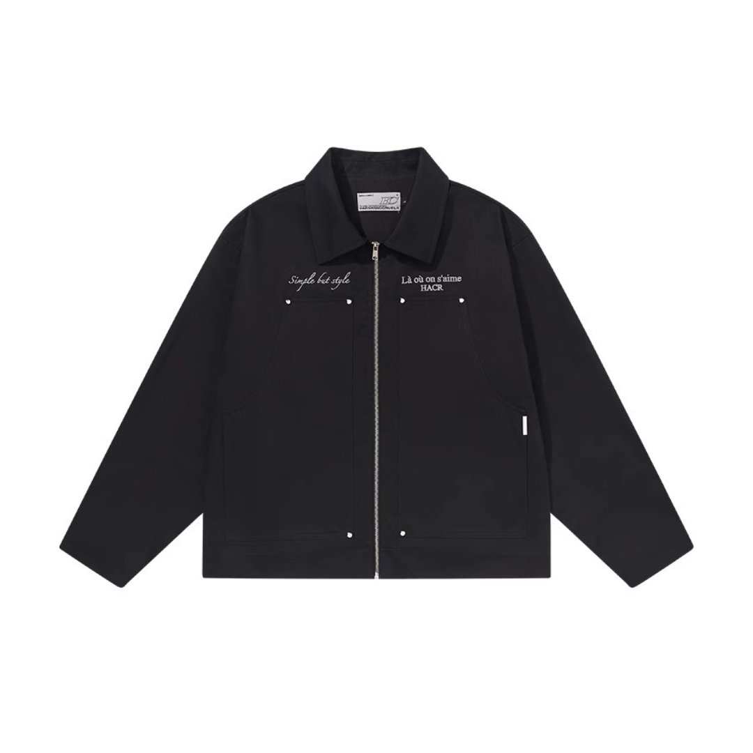 Embroidered Carpenter Twill Jacket