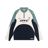 Cycling Colorblock Zipper Tee