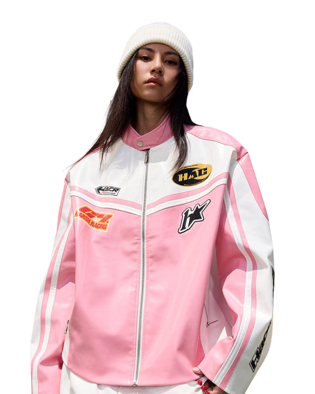 Barbie Pink Embroidered Racing Jacket