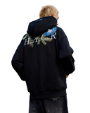 Embroidered Pine Bird Hoodie