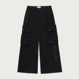 Wide Leg Cargo Pant - Black