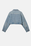 CROP WESTERN DENIM JACKET