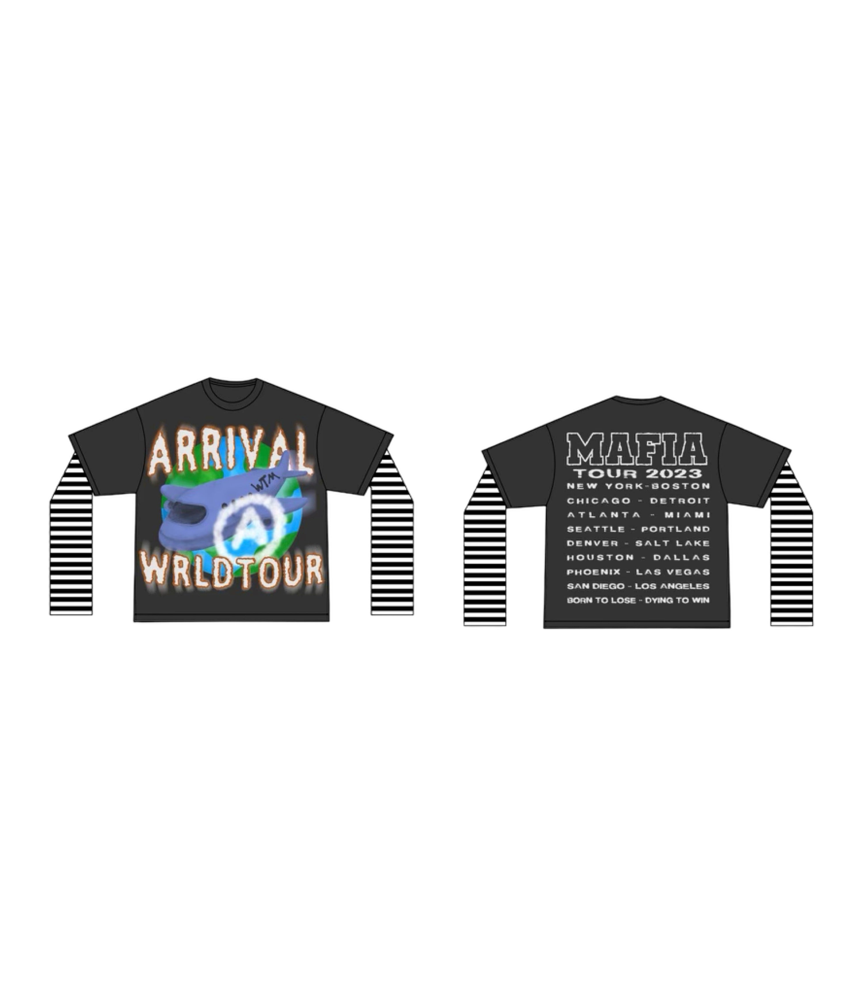 ARRIVAL WRLD TOUR LAYERED TEE