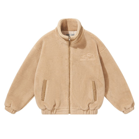 Logo Embroidered Sherpa Jacket