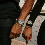 AM1031SS - AMBASSADOR GUNMETAL / STEEL BAND WATCH