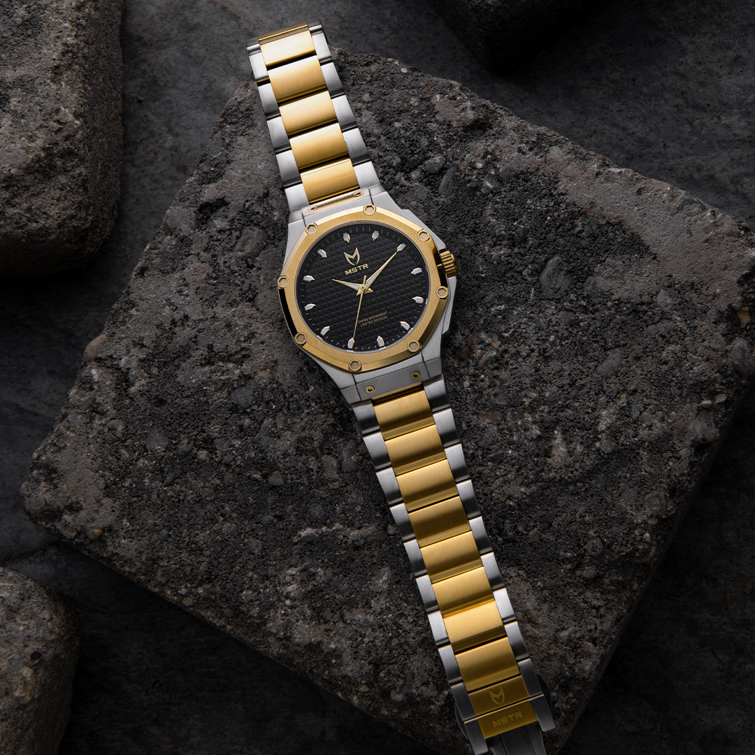 AM408SS - 41MM SILVER & GOLD WATCH