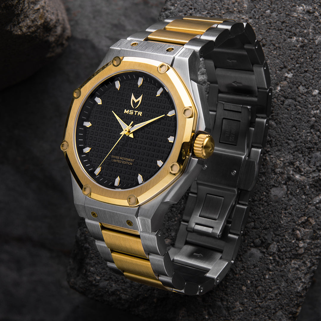 AM408SS - 41MM SILVER & GOLD WATCH