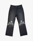 EPTM DISTRESSED BAGGY JEANS - BLACK