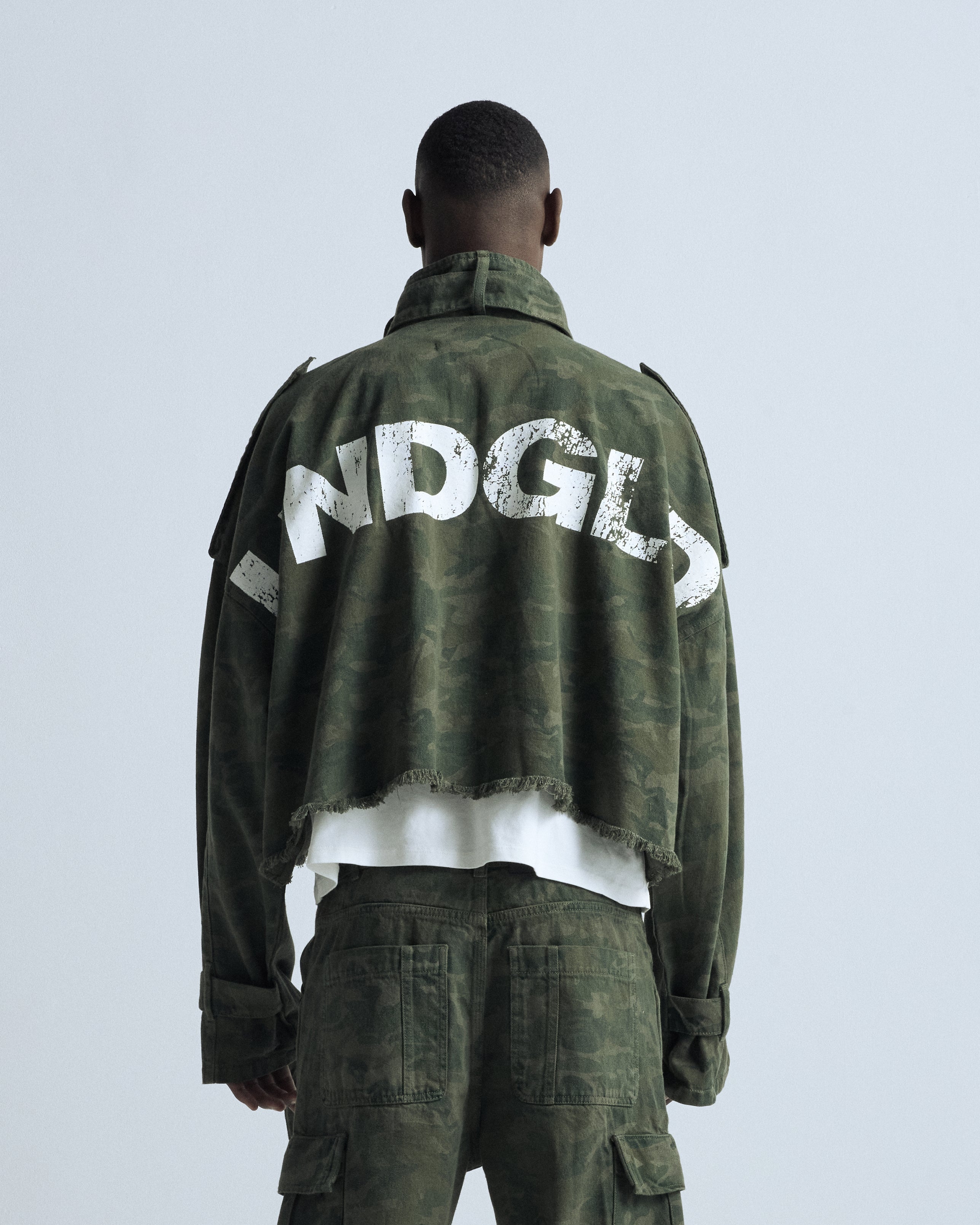 Basics Boxy Jacket Green Camo