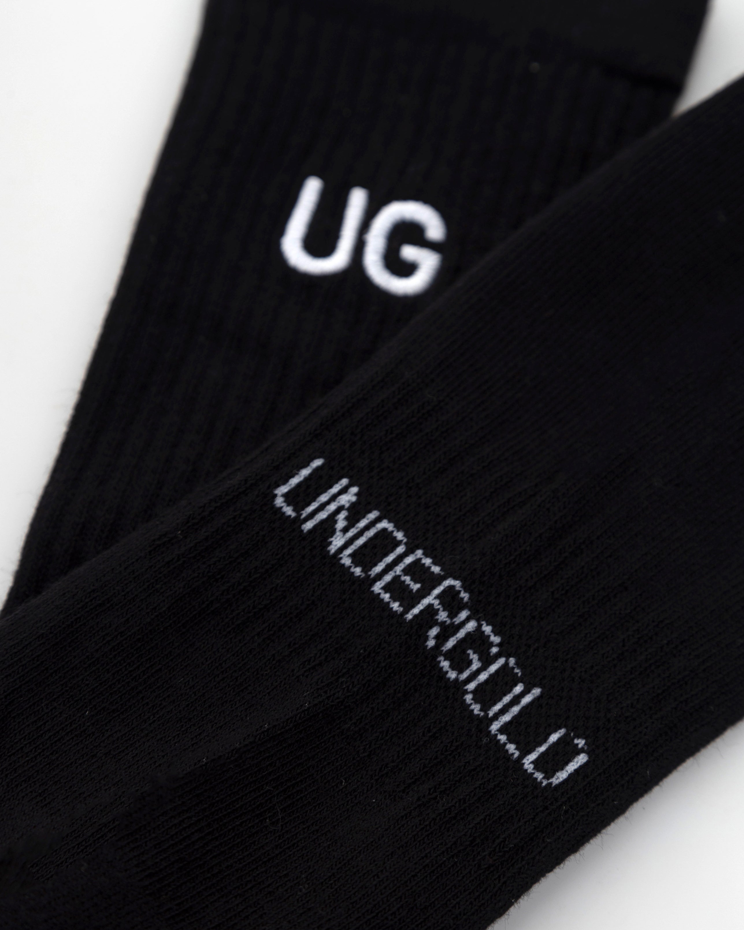 Basics Embroidered UG Socks Black