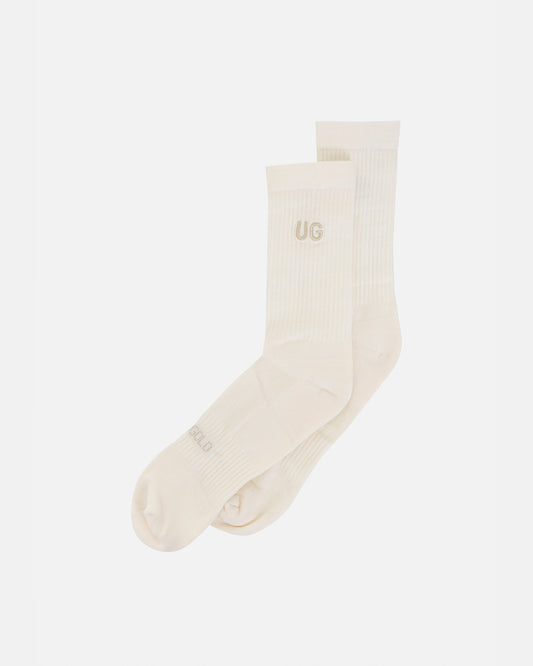 Basics Embroidered UG Socks Cream